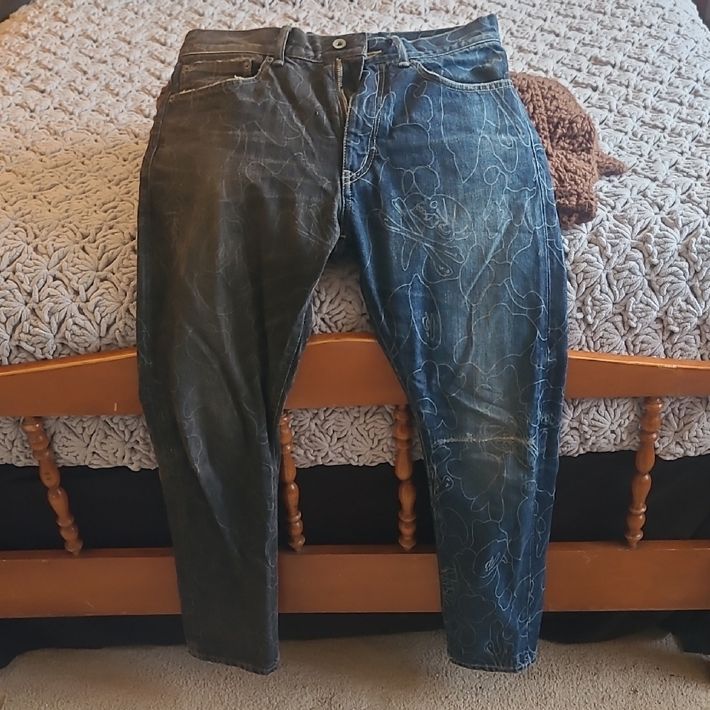 A Bathing Ape Neighborhood Straight Jeans (size small)